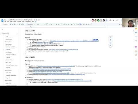 WG-Serving: Inference Extensions Weekly Sync for 2025-08-21