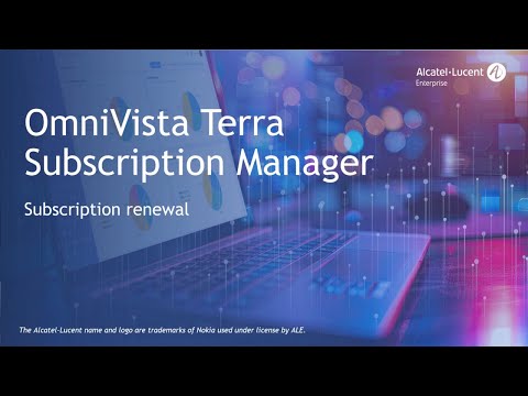 OmniVista Terra Subscription Manager – Subscription renewal