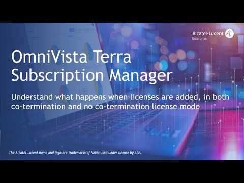 OmniVista Terra Subscription Manager – Explanation of the co-termination option