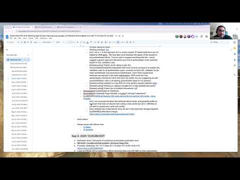 SIG-Auth Bi-weekly Meeting for 2025-09-10