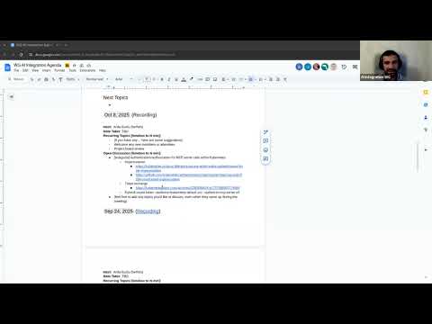 WG AI Integration Meeting for 2025-10-08