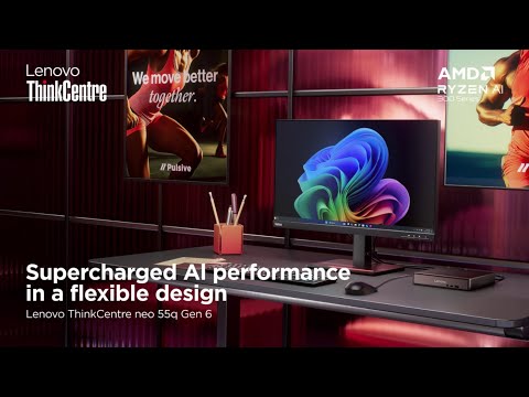 Lenovo ThinkCentre neo 55q Gen 6 – Tiny Next Gen Desktop AI PC for businesses
