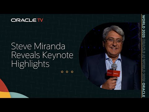 Steve Miranda Previews Oracle AI World Keynote Backstage on Oracle TV at Oracle AI World 2025