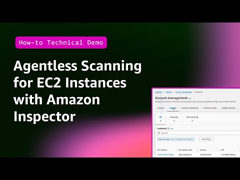 Agentless Scanning for EC2 Instances with Amazon Inspector | Amazon Web Services