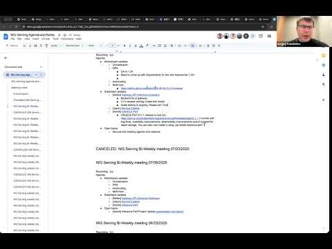 WG-Serving: Bi-Weekly Meeting for 2025-08-06