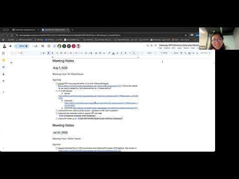 WG-Serving: Inference Extensions Weekly Sync for 2025-08-07