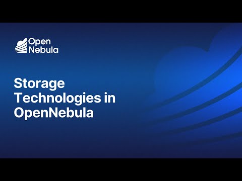 Storage Technologies in OpenNebula