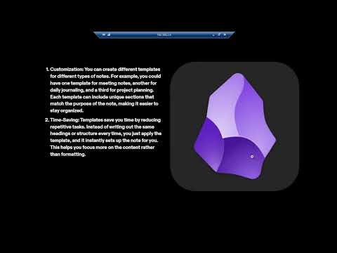 What is a Template in Obsidian.