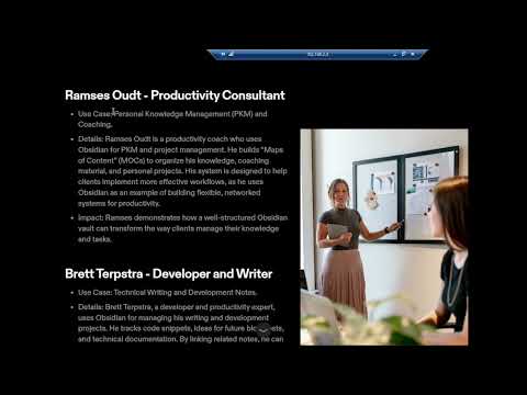 Real Time Success Stories of People using Obsidian.