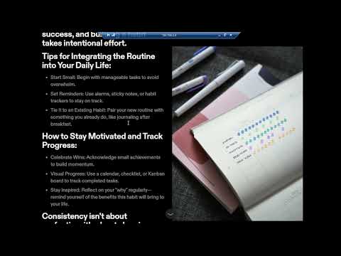 How to use Consistency for Morning routine in Obsidian.