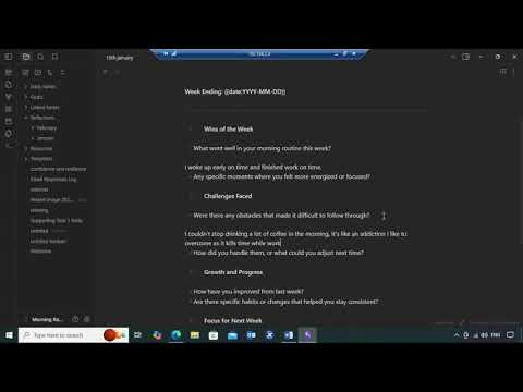 How to do Monthly Reflection in Obsidian.