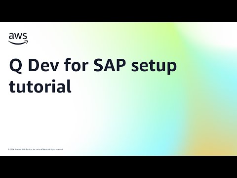 Q Dev for SAP setup tutorial | Amazon Web Services