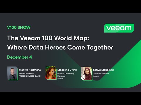 Veeam 100 World Map: Where Data Heroes Come Together