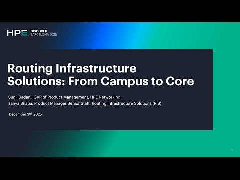 Routing Infrastructure Solutions: From Campus and Branch to Core Backbones