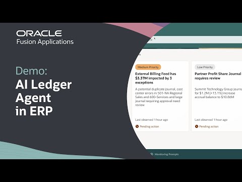 Oracle AI Ledger Agent in Oracle Cloud ERP: Demo