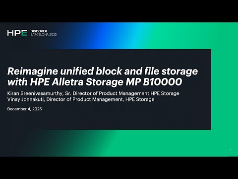 Reimagine Unified Block and File Storage with HPE Alletra Storage MP B10000