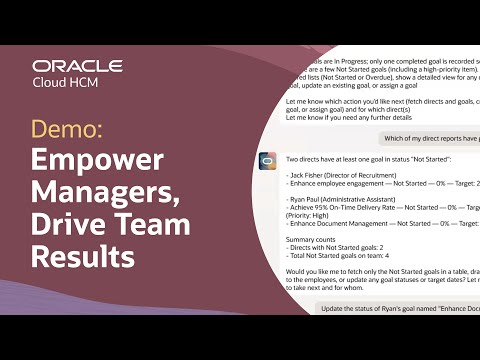 Achieve Results with Oracle Team Goals Assistant AI Agent