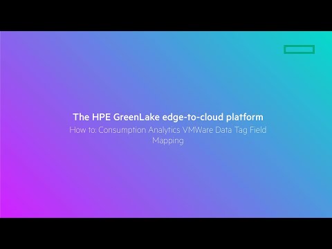 Getting Started: Consumption Analytics VMWare Data Tag Field Mapping