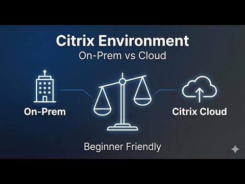 Citrix Environment Explained | On-Prem vs Citrix Cloud (Conceptual Overview)