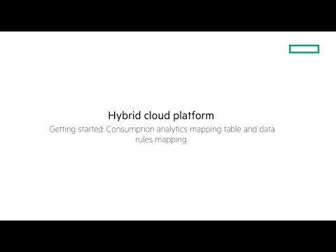 Getting Started: Consumption Analytics Mapping Table and Data Rules Mapping