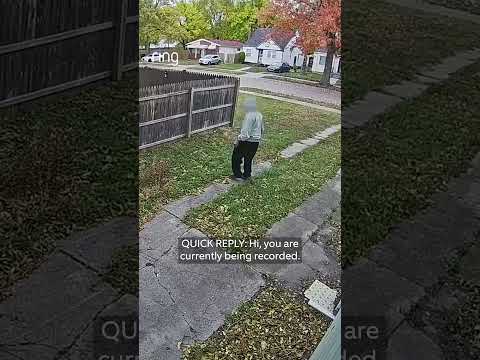 Motion Warning goes off and sends this trespasser in the opposite direction 📢