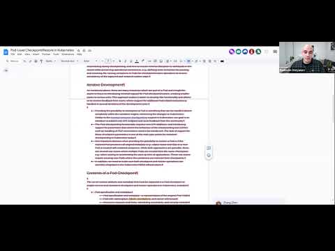 WG Checkpoint Restore Meeting for 2026-01-15