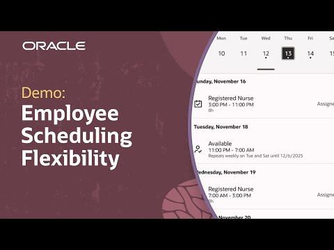 Oracle Workforce Management Delivers Flexibility with Self-Scheduling