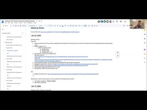 WG-Serving: Inference Extension Weekly Sync for 2026-01-22