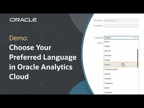 Change User Language in Oracle Analytics Cloud and Fusion AI Data Platform