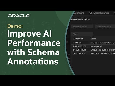Annotate Database Schemas with Oracle SQL Developer for Oracle AI Database