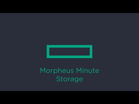 HPE Morpheus Minute: Storage