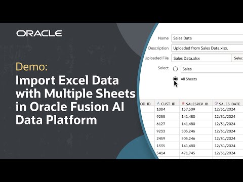 How to Import Multi-Sheet Excel Files in Oracle Fusion AI Data Platform