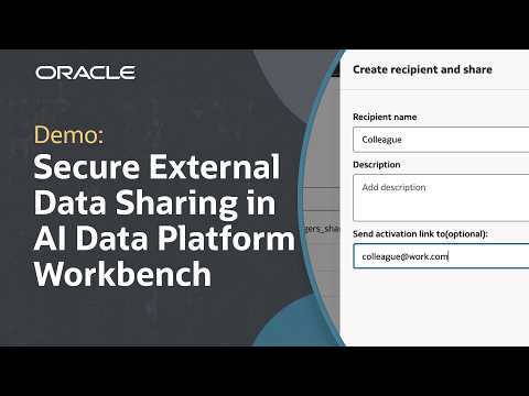 How to Share Data Externally from Oracle AI Data Platform Workbench