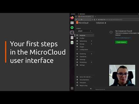 MicroCloud user interface essentials