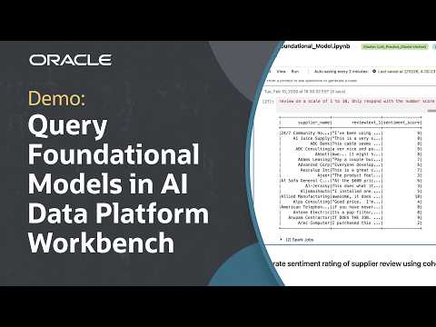 Query Foundational Models from AIDP Notebooks in Oracle AI Data Platform Workbench