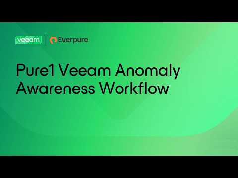 Veeam | EverPure: Pure1 Veeam Anomaly Awareness Workflow | Demo