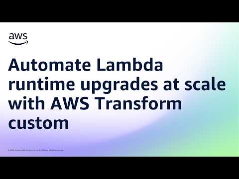 Automate Lambda runtime upgrades at scale with AWS Transform custom | Amazon Web Services