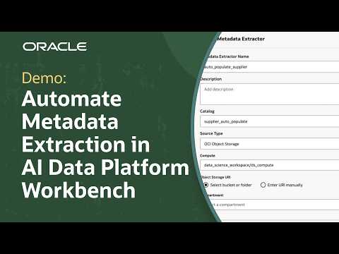 How to Auto Populate Catalog by Automating Metadata Extraction in AI Data Platform Workbench