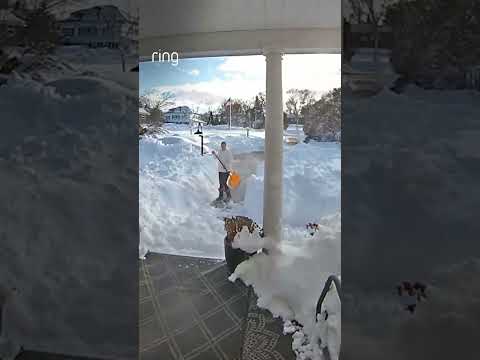 She was this 🤏 close to being done shoveling.