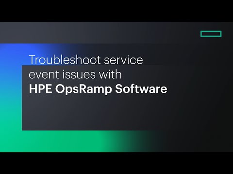 Troubleshoot service events issues with HPE OpsRamp Software