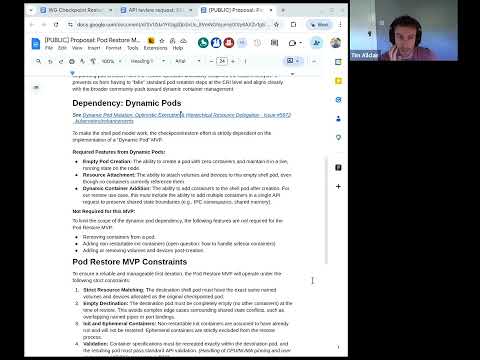 WG Checkpoint Restore Meeting for 2026-04-16