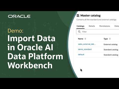 How to Import, Connect and Ingest Data into Oracle AI Data Platform Workbench