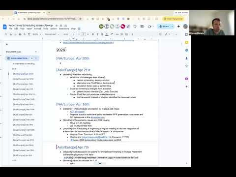 SIG Scheduling Meeting for 2026-04-21
