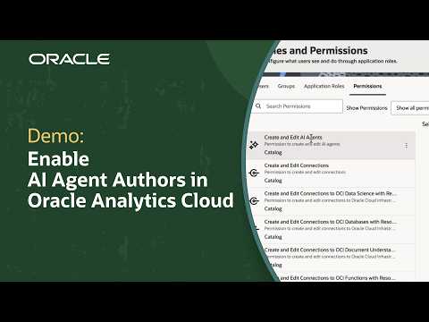 How to Enable Authors to Create AI Agents in Oracle Analytics Cloud