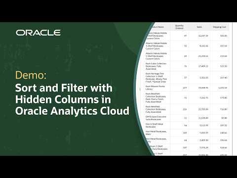 How to Use Hidden Columns in Oracle Analytics Cloud