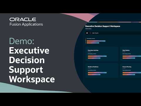 Oracle Fusion Agentic Applications for Executives: Demo