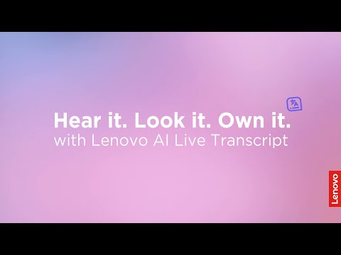 Lenovo Idea Tab Pro Gen 2 – AI Live Transcript