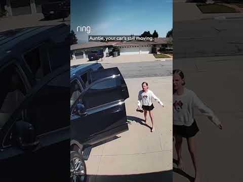 “Um, Auntie…your car is still moving!” 🤣 Everyone is okay!