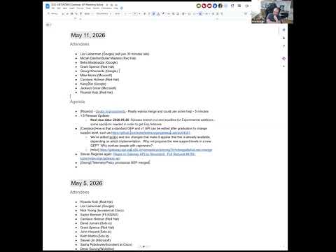Gateway API meeting for 2026-05-11