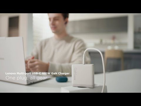Lenovo Multi-port USB-C 100W GaN Charger  | One Plug, All Gear